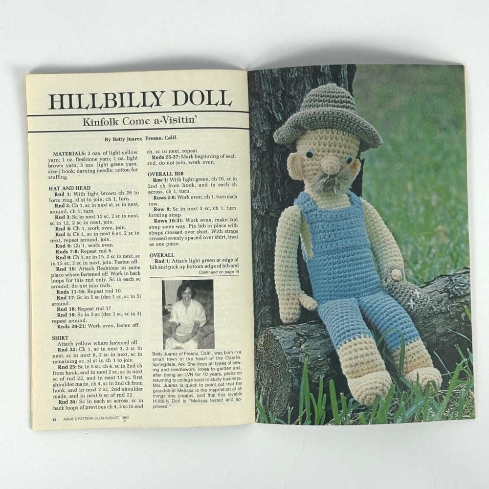 Annies Pattern Club 1980‎ Vol 1 Lot 3-6 Vintage Crochet Needlecraft Pattern - Picture 4 of 7